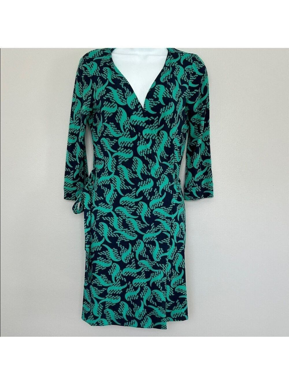 Diane Von Furstenberg New Julian Two Mini Wrap Dress